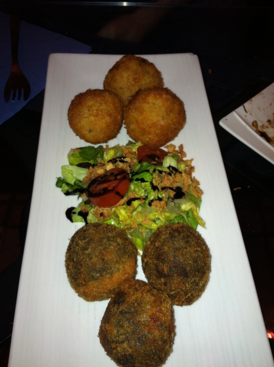 One of my favorite tapas: croquetas! La Pasa serves theirs as round balls, rather than the traditional log shape.